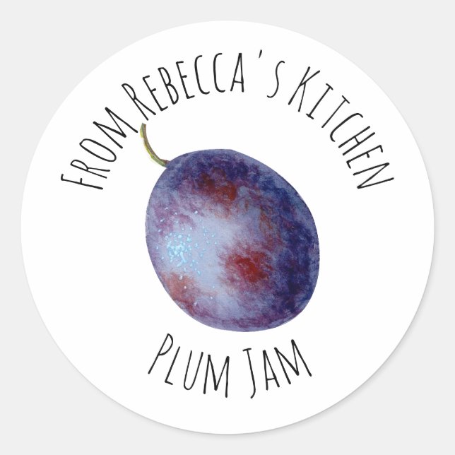 Sticker Rond De la cuisine de Plum Jam   (Devant)