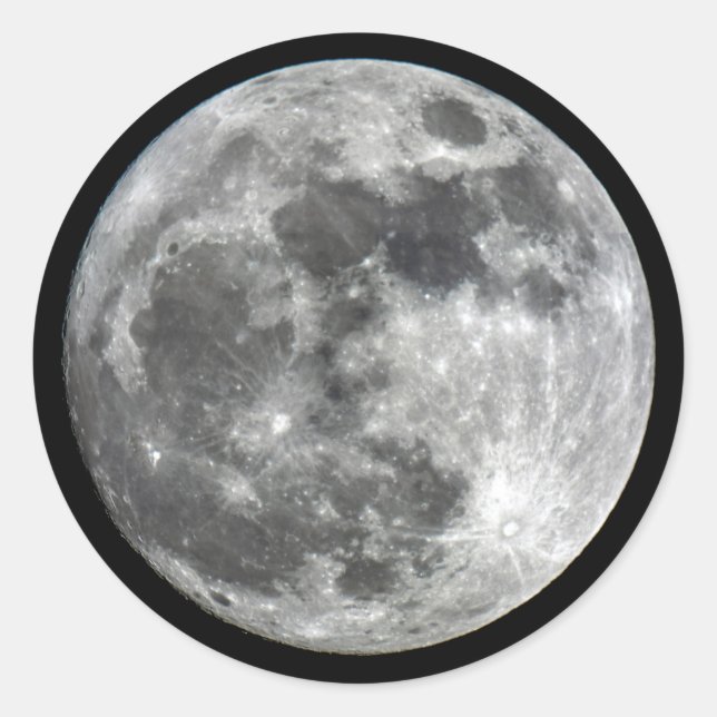 Sticker rond de la lune de Supermoon (Devant)