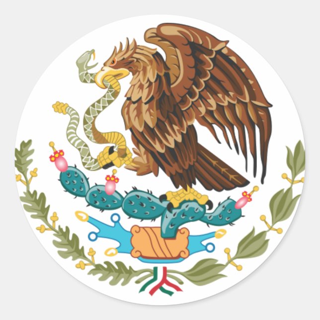 Sticker rond de l'aigle mexicain (Devant)