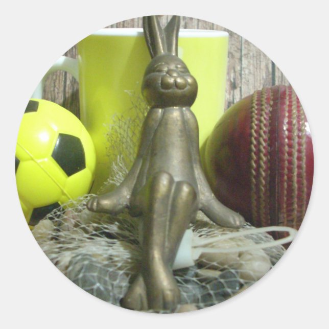 Sticker Rond De l'autre côté du Pitch & Crease : Football Crick (Devant)