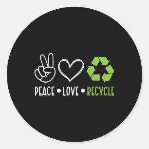 Sticker Rond De l'environnement Activiste Recycle Symbole Renou