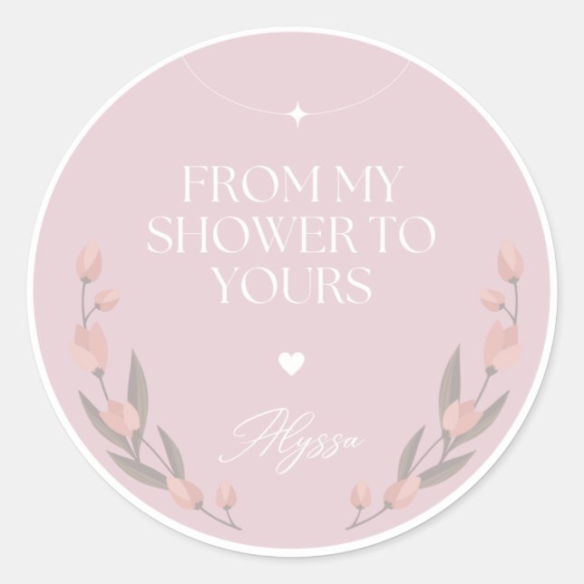 STICKER ROND DE MA DOUCHE À LA VÔTRE (Devant)