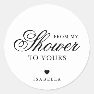 Sticker Rond De Ma Douche À Votre Fête des mariées Élégante