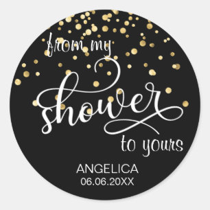Sticker Rond De Ma Douche À Votre Fête des mariées Faveurs