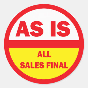 Sticker Rond De même que toutes les ventes finales