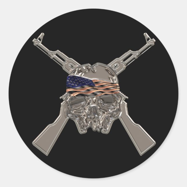 Sticker Rond De mes doigts morts froid en métal (Devant)