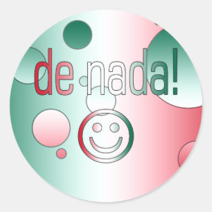 Sticker Rond De Nada ! Le drapeau du Mexique colore l'art de
