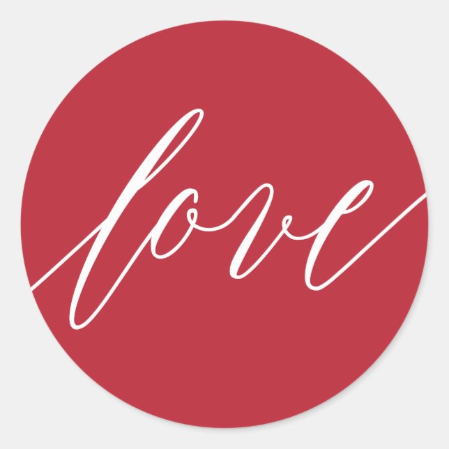 Sticker rond de Noël AMOUR (Devant)