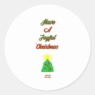 Sticker rond de Noël joyeux