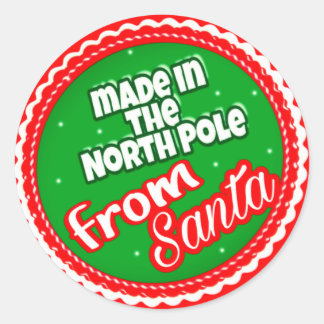 Sticker Rond De Noël Père Noël
