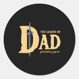 Sticker Rond De Papa - Meilleur Papa Jamais Pour Retro Video Ga