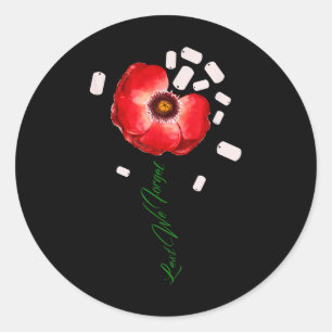 Sticker Rond De peur que nous oublions le soldat de la Fleur de