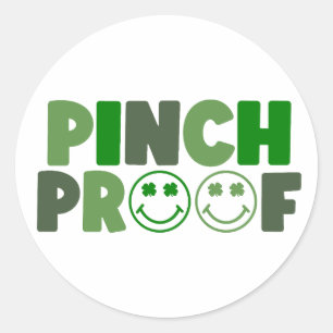 Sticker Rond 🍀 de preuve de pinch 💚