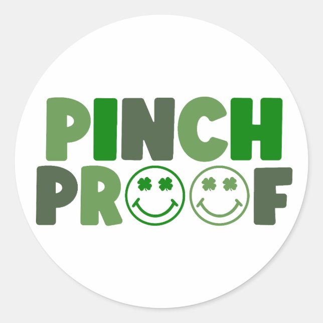 Sticker Rond 🍀 de preuve de pinch 💚 (Devant)