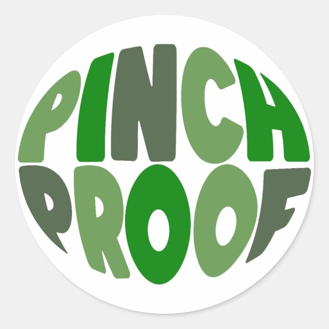 Sticker Rond 🍀 de preuve de pinch 💚 (Devant)