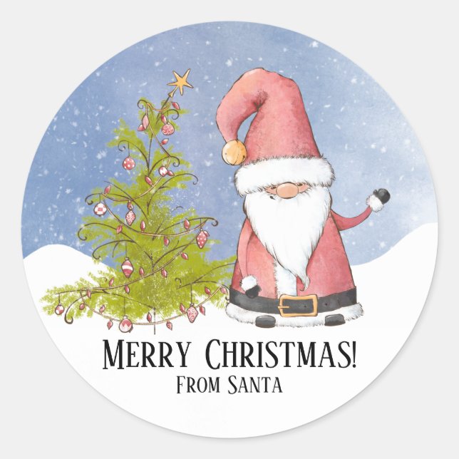 Sticker Rond De Santa Noël (Devant)