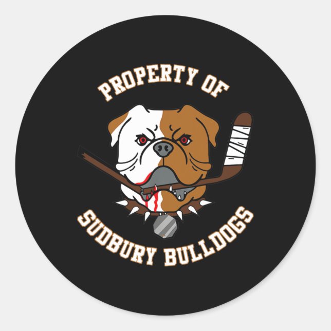 Sticker Rond De Sudbury Bulldog (Devant)