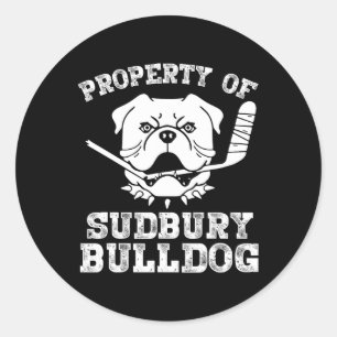Sticker Rond De Sudbury Bulldog Fun