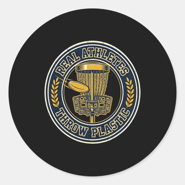 Sticker Rond De vrais athlètes lancent une déclaration de golf  (Devant)