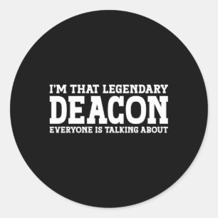 Sticker Rond Deacon Nom personnel Deacon