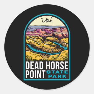 Sticker Rond Dead Horse Point State Park Utah Vintage