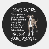 Dear Daddy Greyhound Dog Dad Father's Day 