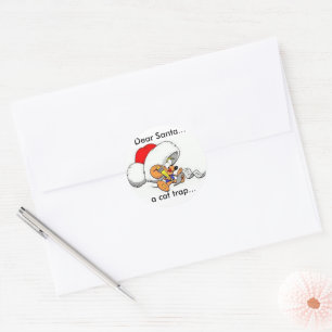 Sticker Rond Dear Santa Mouse