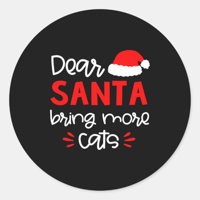 Sticker Rond Dear Santa Shirt Funny Matching Family Christmas P (Devant)