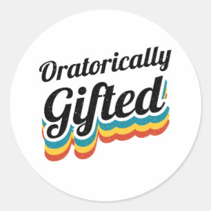 Sticker Rond Débat Oratiquement Cadeau De L'Équipe De Débat De 