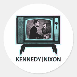 Sticker Rond Débat télévisé Kennedy Nixon 1960