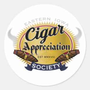 Sticker Rond Décal de la société d'appréciation du cigar de l'I