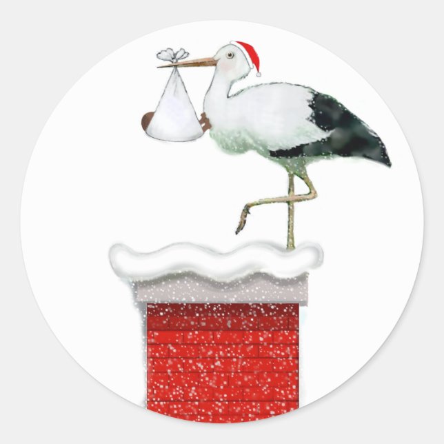 Sticker Rond Décembre Baby (Devant)