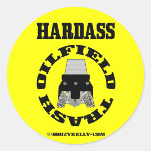 Sticker Rond Déchets de champ d'huile dur, Sticker, Patch d'hui