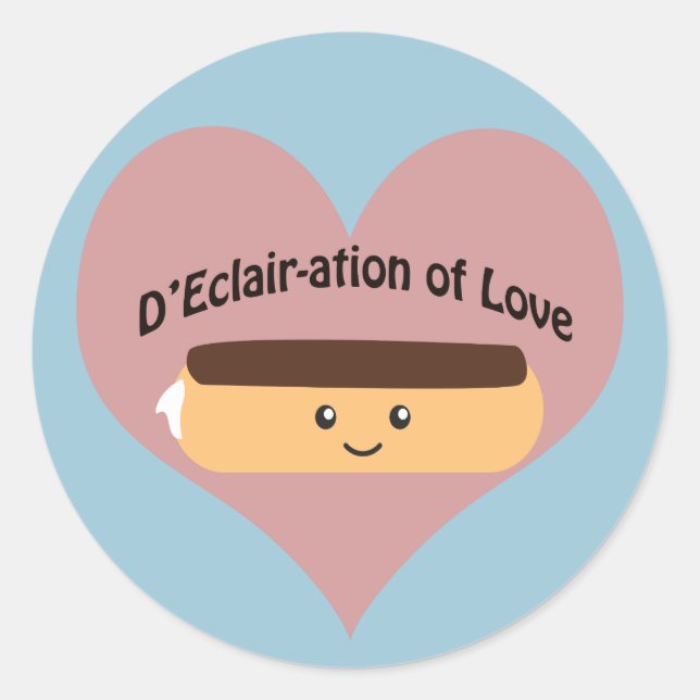 Sticker Rond D'Éclairation De L'Amour (Devant)
