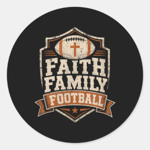 Sticker Rond Déclaration de foi familiale pour le jour de match