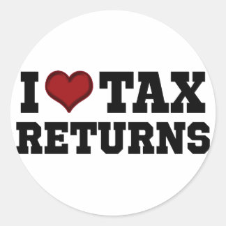 Sticker Rond Déclaration de taxe de coeur