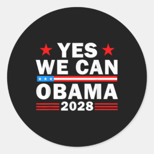 Sticker Rond Déclaration d'Obama de retour 2028