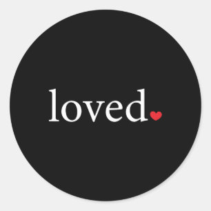 Sticker Rond Déclaration Simplement Aimée Coeur Saint-Valentin