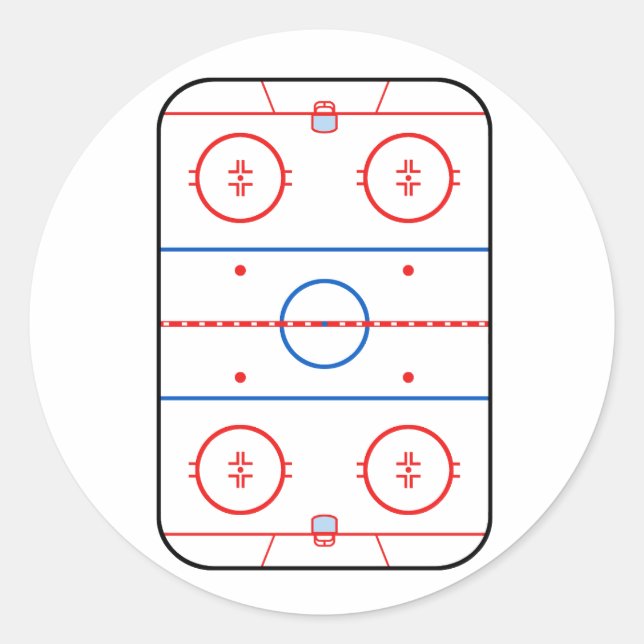Sticker Rond Décodeur de jeux de hockey (Devant)