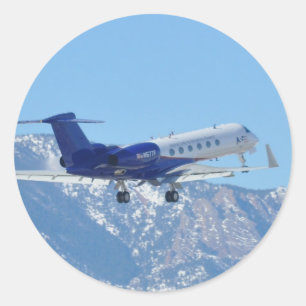 Sticker Rond Décollage plat à l'aéroport