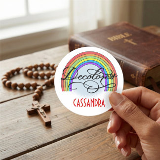 Sticker Rond DeColores Cursillo Rainbow Faith Religion