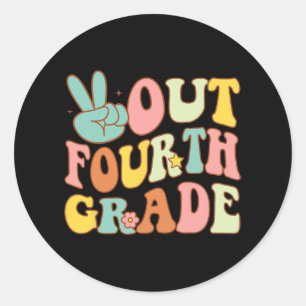 Sticker Rond Déconnexion 4e année Super journée école 4e G