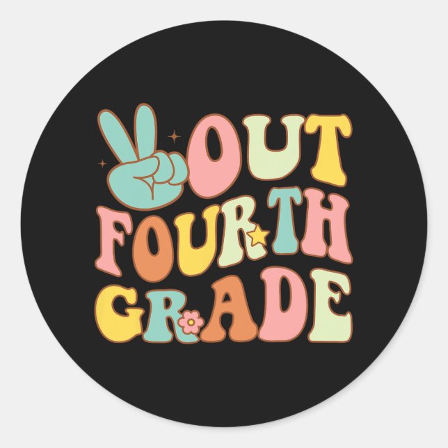Sticker Rond Déconnexion 4e année Super journée école 4e G (Devant)