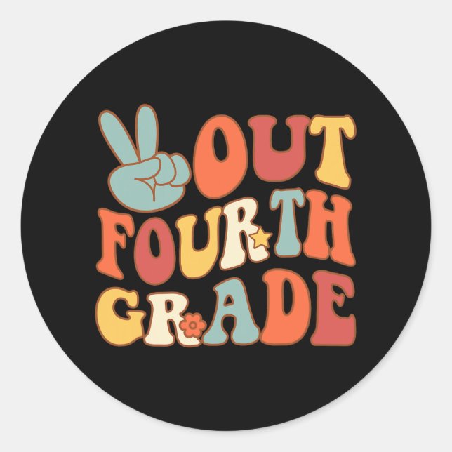 Sticker Rond Déconnexion 4e année Super journée école 4e G (Devant)