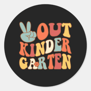 Sticker Rond Déconnexion jardin d'enfants Derniers jours école