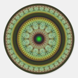 Sticker Rond Décor rond en mosaïque colorée