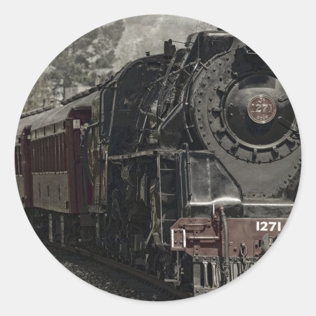 Sticker Rond Décor vintage (Devant)
