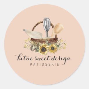 Sticker Rond Décorateur de gâteau de pâtisserie de boulangerie 