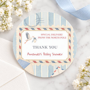 Sticker Rond Décoration de fête prénatale pour bébé Livraison S