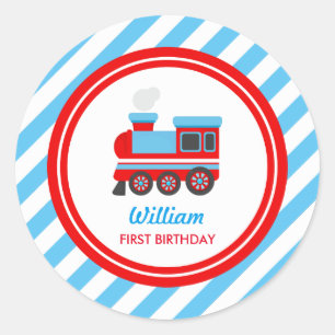 Sticker Rond Décoration de la fête d'anniversaire du train Ch